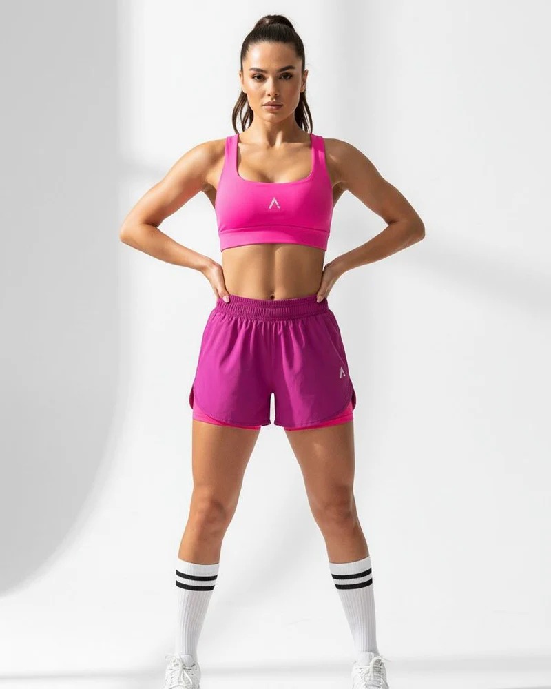 Conjunto Short Duplo Elenna - Rosa